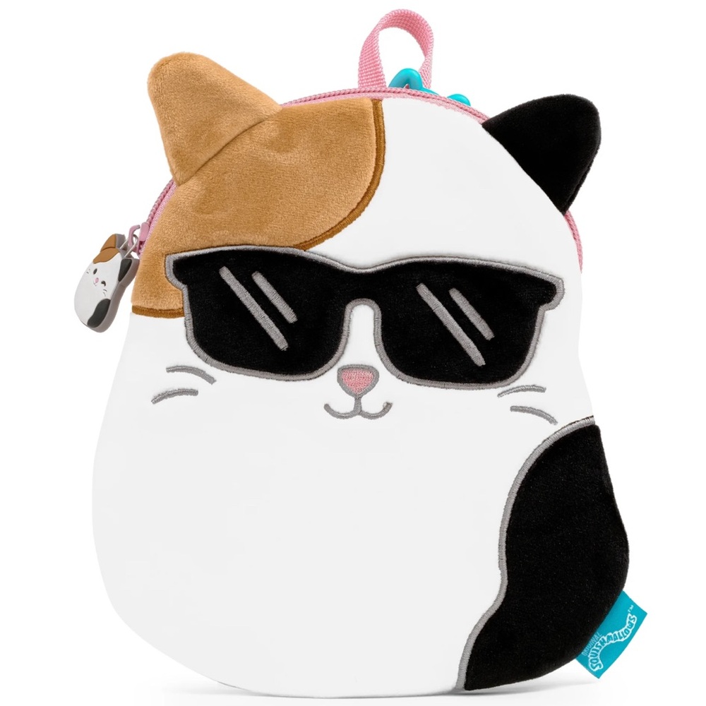 Squishmallows Cam the Cat Pencil Pouch, Zipper Closure, Carabiner Clip